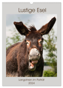 Lustige Esel - Langohren im Porträt (Wandkalender 2024 DIN A3 hoch), CALVENDO Monatskalender