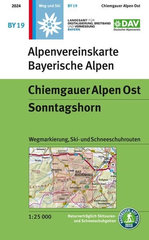 Alpenverein, Deutscher (Hrsg.). Chiemgauer Alpen Ost, Sonntagshorn - Topographische Karte 1:25.000 mit Wegmarkierung, Ski- und Schneeschuhrouten. Deutscher Alpenverein, 2024.