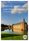 Eindrucksvolle Burgen, malerische Schlösser im Münsterland (Tischkalender 2024 DIN A5 hoch), CALVENDO Monatskalender