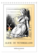 Alice im Wunderland - Weltliteraturkalender (Tischkalender 2025 DIN A5 hoch), CALVENDO Monatskalender