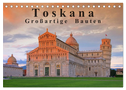 Toskana - Großarige Bauten (Tischkalender 2024 DIN A5 quer), CALVENDO Monatskalender