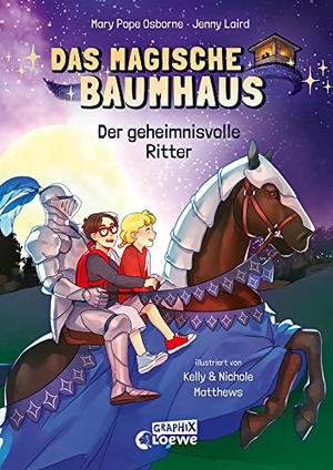 Pope Osborne, Mary / Jenny Laird. Das magische Baumhaus (Comic-Buchreihe, Band 2) - Der geheimnisvolle Ritter - Tauche ein in die Welt der Schlösser im Mittelalter - Comic-Buch für Kinder ab 7 Jahren. Loewe Verlag GmbH, 2022.
