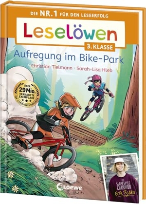 Tielmann, Christian. Leselöwen 3. Klasse - Aufregung im Bike-Park - Lesespaß mit Super-Biker Erik Fedko - Die Nr. 1 für den Leseerfolg - Mit Leselernschrift ABeZeh. Loewe Verlag GmbH, 2024.