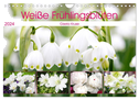 Weiße Frühlingsblüten (Wandkalender 2024 DIN A4 quer), CALVENDO Monatskalender