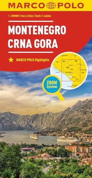 MARCO POLO Länderkarte Montenegro 1:250.000. Mairdumont, 2022.