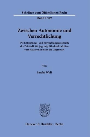 Wolf, Sascha. Zwischen Autonomie und Verrechtlichung - Die Entstehungs- und Entwicklungsgeschichte der Prüfstelle für jugendgefährdende Medien vom Kaiserreich bis in die Gegenwart. Duncker & Humblot GmbH, 2026.