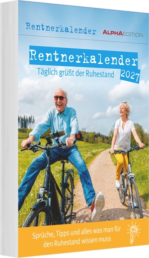 Neumann Verlage GmbH & Co KG (Hrsg.). Rentnerkalender 2027 - Zweitages-Abreißkalender 14,8x21 cm mit Tipps rund um das Rentnerleben und Rätselfragen. Neumann Verlage GmbH & Co, 2026.