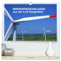 Windkraftanlagen aus der Luft fotografiert (hochwertiger Premium Wandkalender 2024 DIN A2 quer), Kunstdruck in Hochglanz