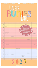 Familienplaner Unser buntes Jahr 2027