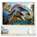 Dinosaurier - die Welt der Urzeitgiganten (hochwertiger Premium Wandkalender 2025 DIN A2 quer), Kunstdruck in Hochglanz