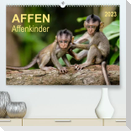 Affen - Affenkinder (Premium, hochwertiger DIN A2 Wandkalender 2023, Kunstdruck in Hochglanz)