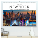 New York - Stadt der Wolkenkratzer (hochwertiger Premium Wandkalender 2025 DIN A2 quer), Kunstdruck in Hochglanz