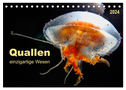 Quallen - einzigartige Wesen (Tischkalender 2024 DIN A5 quer), CALVENDO Monatskalender
