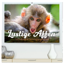 Lustige Affen - hinreißende Schnappschüsse (hochwertiger Premium Wandkalender 2024 DIN A2 quer), Kunstdruck in Hochglanz