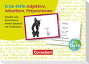 Erste-Hilfe-Adjektive, Adverbien, Präpositionen: Schüler und Erwachsene lernen Deutsch mit Fotokarten