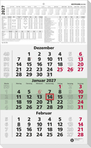 4-Monatskalender 2027