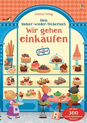 Wheatley, Abigail. Mein Immer-wieder-Stickerbuch: Wir gehen einkaufen. Usborne Verlag, 2019.