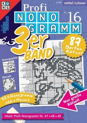 Profi-Nonogramm 3er-Band Nr. 16 - Rätsel fürs Auge. Keesing Schweiz AG, 2019.