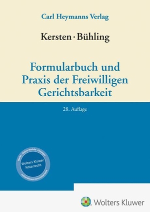 Herrler, Sebastian / Johannes Scheller (Hrsg.). Formularbuch und Praxis der Freiwilligen Gerichtsbarkeit. Heymanns Verlag GmbH, 2026.