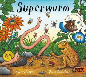 Scheffler, Axel / Julia Donaldson. Superwurm - Vierfarbiges Pappbilderbuch. Julius Beltz GmbH, 2018.