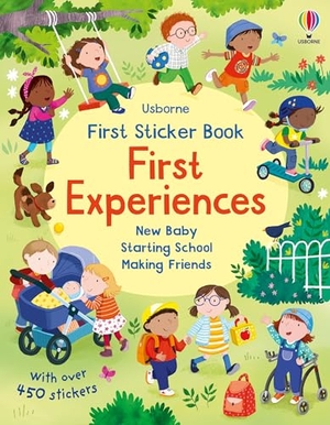Bathie, Holly / Jessica Greenwell. First Sticker Book First Experiences. Usborne Publishing  IWUK, 2024.