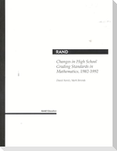 Changes in High School Grading Standards in Mathematics, 1982-1992