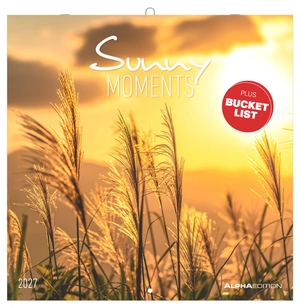 Neumann Verlage GmbH & Co KG (Hrsg.). Sunny Moments 2027 - Wandkalender 30x30 cm (30x60 cm geöffnet) mit Notizkalendarium, 12 Sonnenauf- und Sonnenuntergängen und Bucket-List. Neumann Verlage GmbH & Co, 2026.