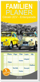 Familienplaner 2025 - Citroën 2CV - Entenparade mit 5 Spalten (Wandkalender, 21 x 45 cm) CALVENDO