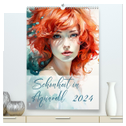 Schönheit in Aquarell (hochwertiger Premium Wandkalender 2024 DIN A2 hoch), Kunstdruck in Hochglanz