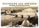 Souvenirs aus Dresden ¿ Die Stadt auf historischen Karten (Wandkalender 2025 DIN A2 quer), CALVENDO Monatskalender