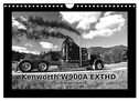 Kenworth W900A EXTHD - in schwarzweiß (Wandkalender 2024 DIN A4 quer), CALVENDO Monatskalender