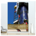Wohnen unterm Regenturm - Ein Hundertwasser Architekturprojekt, 1991-94 (hochwertiger Premium Wandkalender 2024 DIN A2 hoch), Kunstdruck in Hochglanz