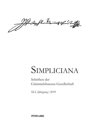 Heßelmann, Peter (Hrsg.). Simpliciana XLI (2019). Peter Lang, 2020.
