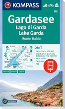 KOMPASS Wanderkarte 102 Gardasee, Lago di Garda, Lake Garda, Monte Baldo 1:50.000