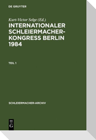 Internationaler Schleiermacher-Kongreß Berlin 1984