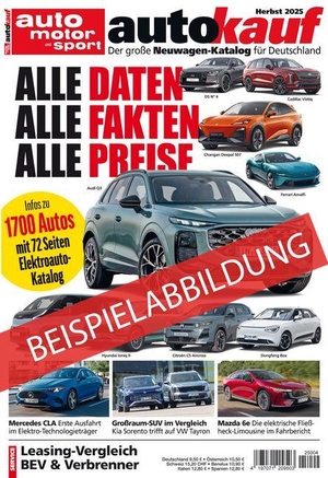 autokauf 04/2026 Herbst - Der große Neuwagen-Katalog für Deutschland. Motorbuch Verlag, 2026.