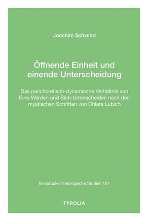 Schwind, Joachim. Öffnende Einheit und einende Unterscheidung - Das perichoretisch-dynamische Verhältnis von Eins-Werden und Sich-Unterscheiden nach den mystischen Schriften von Chiara Lubich (Innsbrucker theologische Studien 107). Tyrolia Verlagsanstalt Gm, 2026.