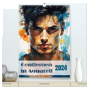 Gentlemen in Aquarell (hochwertiger Premium Wandkalender 2024 DIN A2 hoch), Kunstdruck in Hochglanz