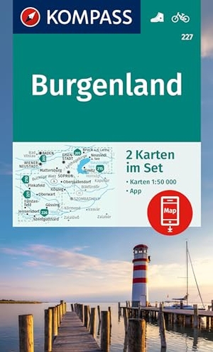 KOMPASS Wanderkarten-Set 227 Burgenland (2 Karten) 1:50.000 - inklusive Karte zur offline Verwendung in der KOMPASS-App. Fahrradfahren.. Kompass Karten GmbH, 2024.