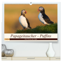 Papageitaucher - Puffins (hochwertiger Premium Wandkalender 2024 DIN A2 quer), Kunstdruck in Hochglanz