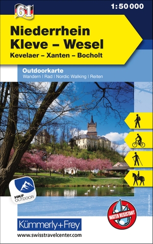 KuF Deutschland Outdoorkarte 61 Niederrhein, Kleve-Wesel, Kevelaer, Xanten - Bocholt  1 : 50 000 LZ bis 2025 - Mit kostenlosem Download für Smartphone. Kümmerly und Frey, 2021.