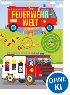 Meine Feuerwehr-Welt - Rätselblock - Rätseln und knobeln mit den Feuerwehrleuten - Zur Beschäftigung für Kinder ab 5 Jahren. Loewe Verlag GmbH, 2026.