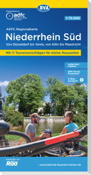 ADFC-Regionalkarte Niederrhein Süd 1:75.000, mit Tagestourenvorschlägen, reiß- und wetterfest, E-Bike-geeignet, mit Knotenpunkten, GPS-Tracks-Download