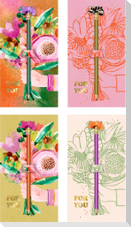 Karte mit Bleistift - Blumengrüße - Schöner Schenken