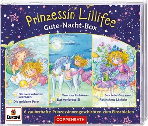 Finsterbusch, Monika. CD Hörspiel: Prinzessin Lillifee - Gute-Nacht-Box (3 CDs) - 6 zauberhafte Prinzessinnengeschichten zum Einschlafen. Coppenrath, 2022.