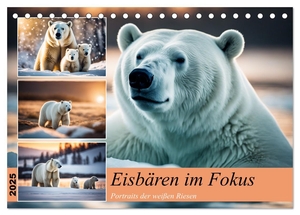 Kleemann, Claudia. Eisbären im Fokus (Tischkalender 2025 DIN A5 quer), CALVENDO Monatskalender - Portraits der weißen Riesen. Calvendo, 2024.