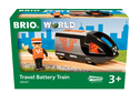 BRIO World - 36047 Orange-schwarzer Reisezug | Batteriebetriebener Spielzeugzug für Kinder ab 3 Jahren