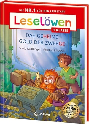Kaiblinger, Sonja. Leselöwen 1. Klasse - Das geheime Gold der Zwerge (Großbuchstabenausgabe) - Die Nr. 1 für den Lesestart - Mit Leselernschrift ABeZeh - Erstlesebuch für Kinder ab 6 Jahren. Loewe Verlag GmbH, 2024.