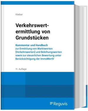 Kleiber, Wolfgang. Verkehrswertermittlung von Grundstücken - Kommentar und Handbuch zur Ermittlung von Marktwerten (Verkehrswerten) und Beleihungswerten sowie zur steuerlichen Bewertung unter Berücksichtigung der ImmoWertV. Reguvis Fachmedien GmbH, 2026.