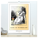 Alice im Wunderland - Weltliteraturkalender (hochwertiger Premium Wandkalender 2024 DIN A2 hoch), Kunstdruck in Hochglanz